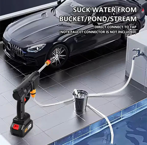 𝐃𝐎𝐍𝐓𝐔𝐌𝐏 𝐀𝐌𝐁𝐀𝐍𝐂𝐄 Double Battery Car Washer Gun – مسدس غسيل سيارات ببطاريتين