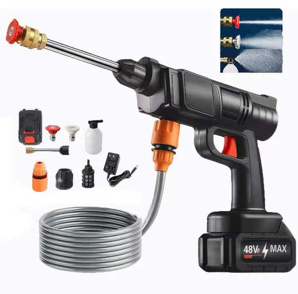 𝐃𝐎𝐍𝐓𝐔𝐌𝐏 𝐀𝐌𝐁𝐀𝐍𝐂𝐄 Double Battery Car Washer Gun – مسدس غسيل سيارات ببطاريتين