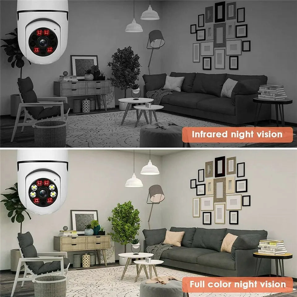 𝐃𝐎𝐍𝐓𝐔𝐌𝐏 𝐀𝐌𝐁𝐀𝐍𝐂𝐄™ Night Vision Wireless Bulb Camera | كاميرا لمبة لاسلكية بالرؤية الليلية